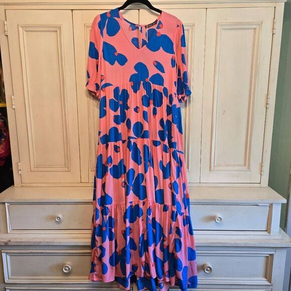 NWT Mister Zimi Maeve Dress Sapphire Blue Maxi  2 - Picture 2 of 12